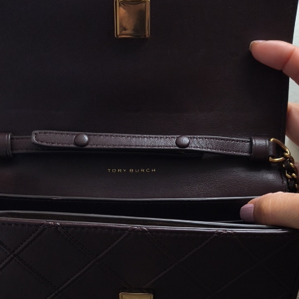 Tory Burch Brown Quilted Leather Chain Bag - Picture 3 of 5